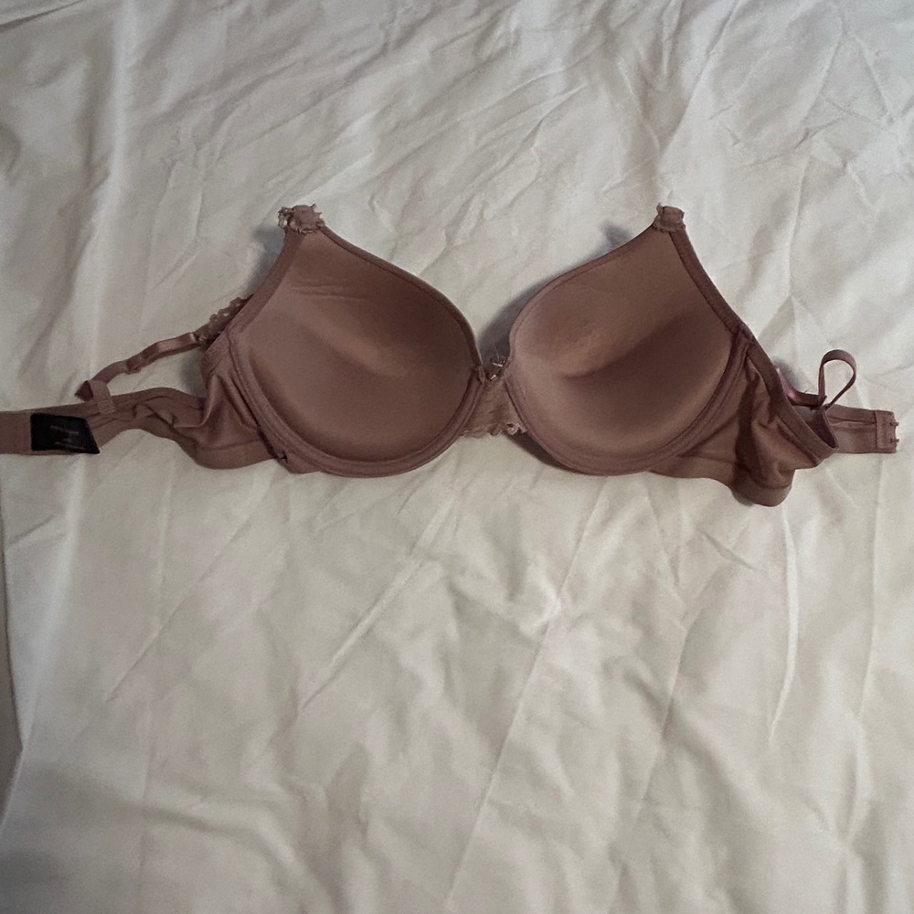 Nanette Lepore Bra‎ 38C Lace Trim Underwire Padded Taupe - Picture 10 of 11